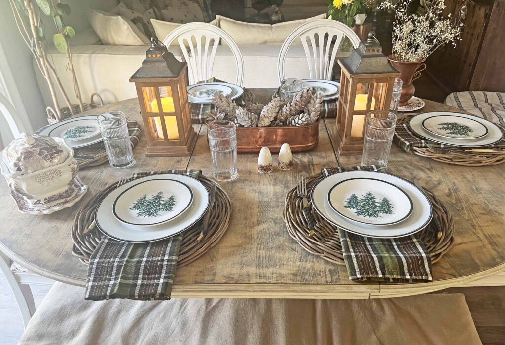 winter cozy rustic table