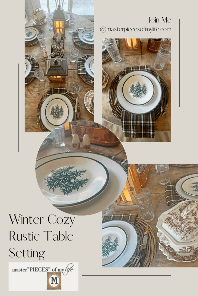 winter cozy rustic table Pinterest