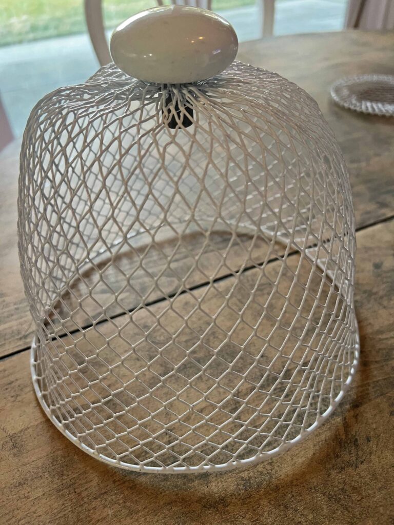 wire cloche DIY from DT garbage can