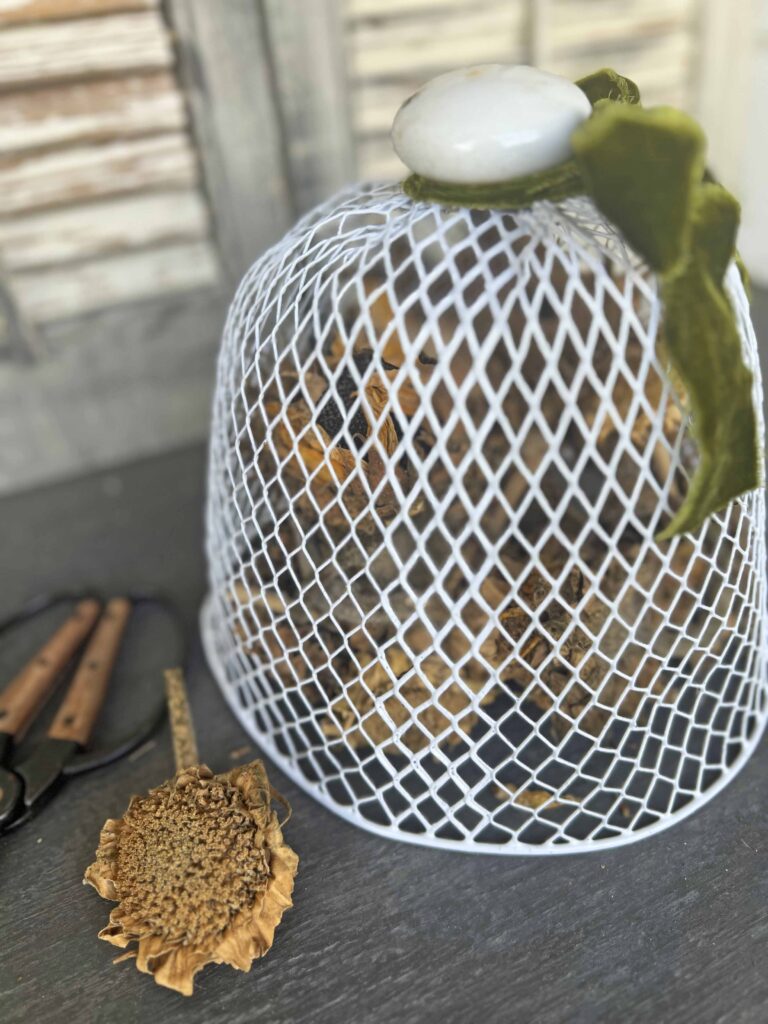 wire cloche DIY from DT garbage can