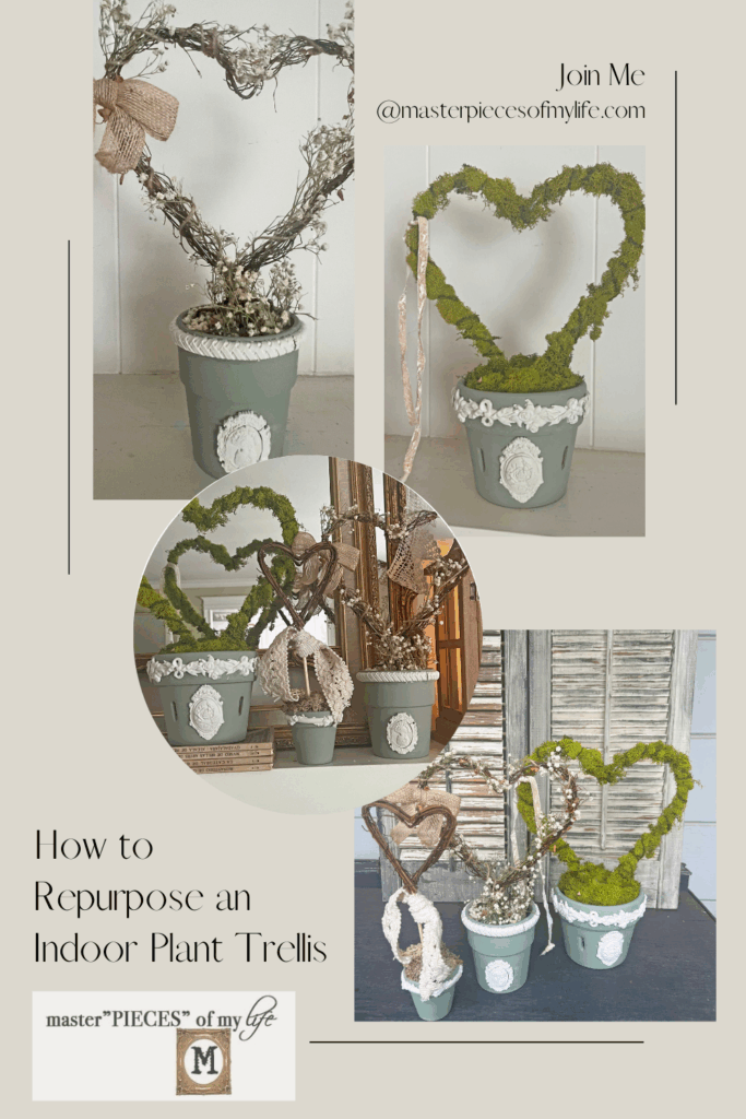 repurpose indoor plant trellis Pinterest