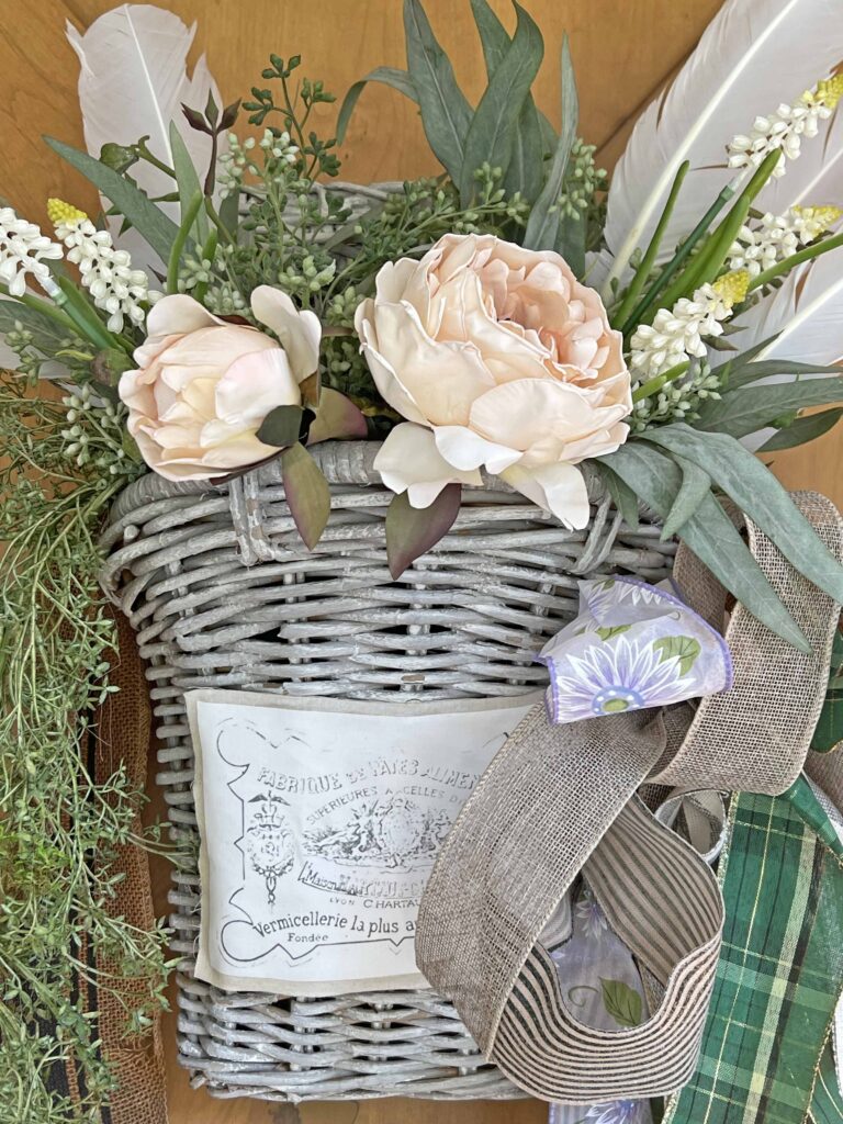 welcoming spring door basket DIY