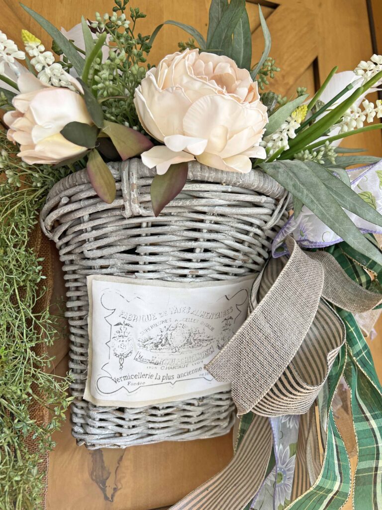 welcoming spring door basket DIY