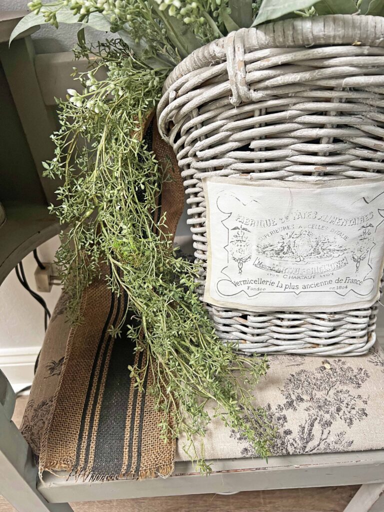 welcoming spring door basket DIY