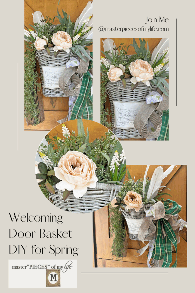 welcoming spring door basket DIY Pinterest