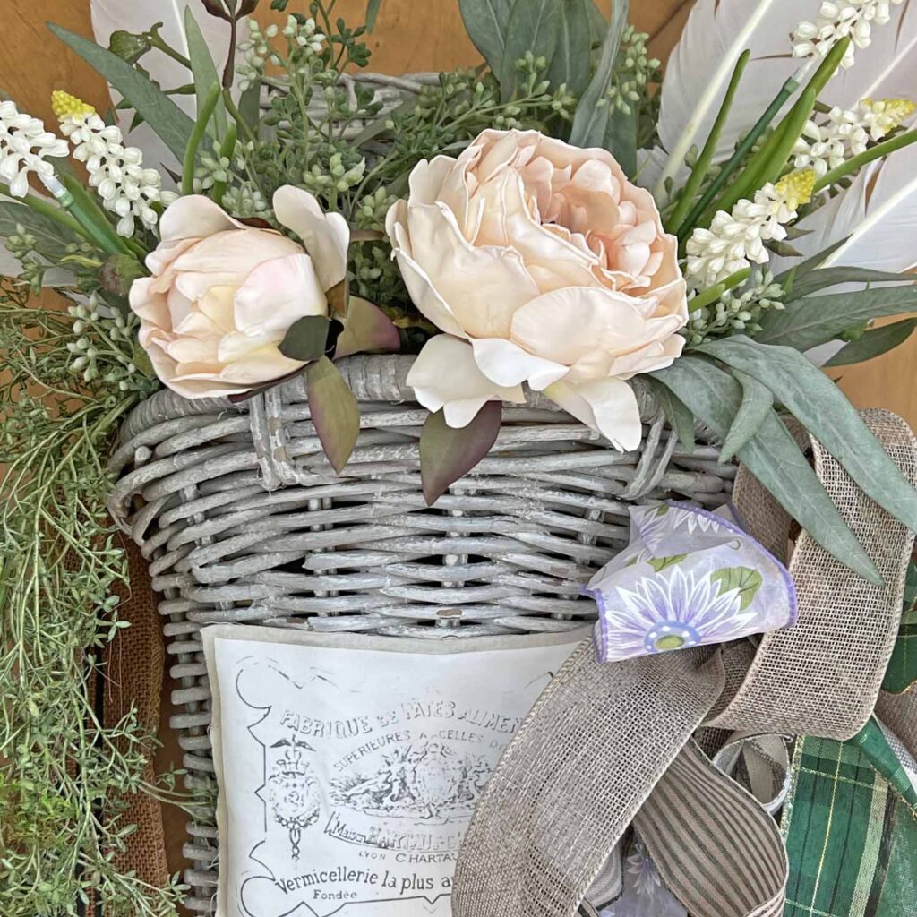 welcoming spring door basket DIY