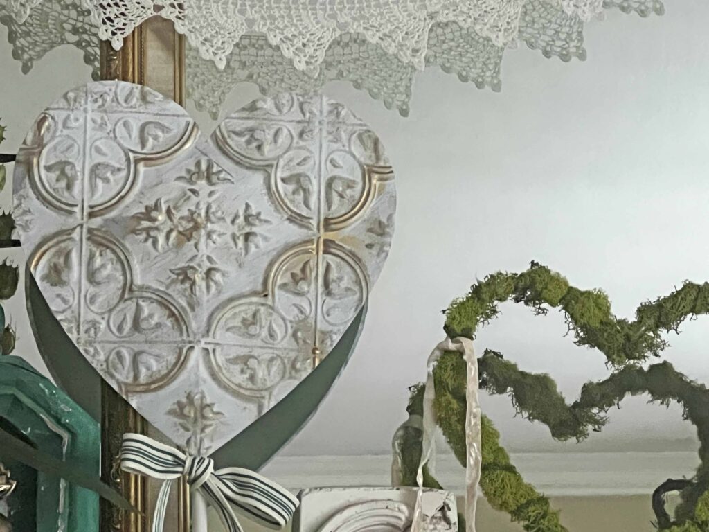 valentine mantel rustic organic