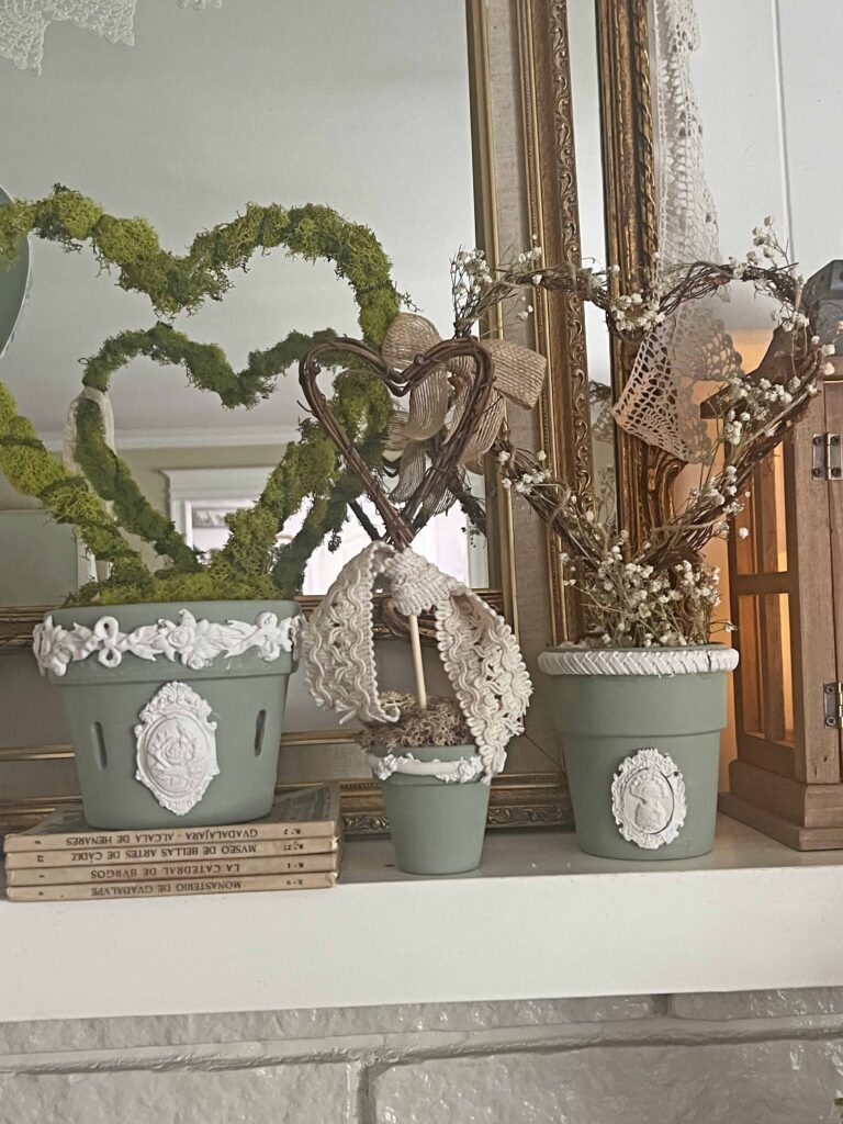 valentine mantel rustic organic