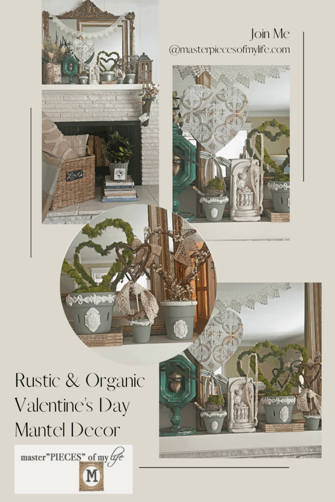 valentine mantel rustic organic