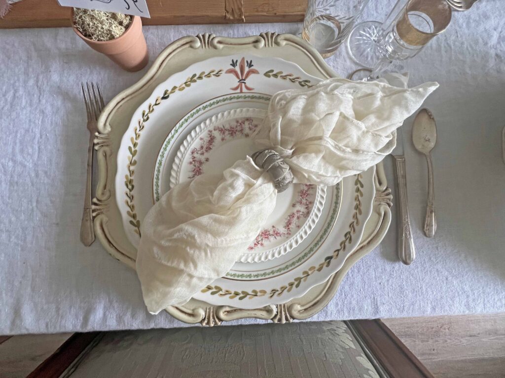 Valentine's Day table with Heart Topiary Place Cards