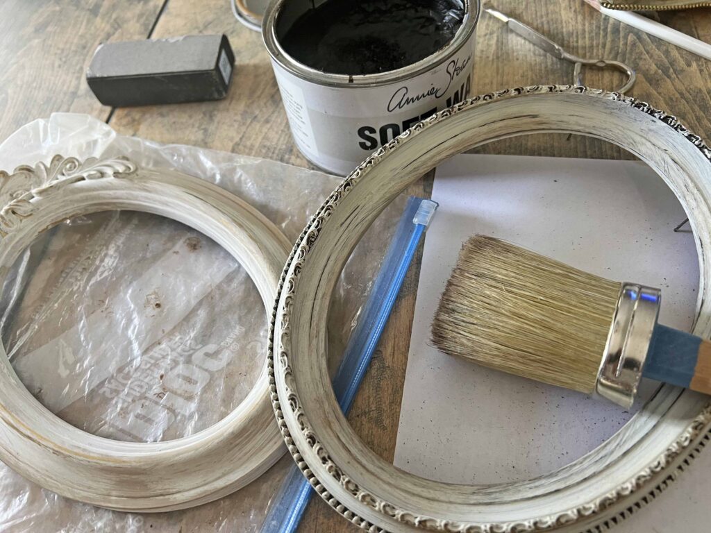 Oval picture frames trash to Easter eggs treasures