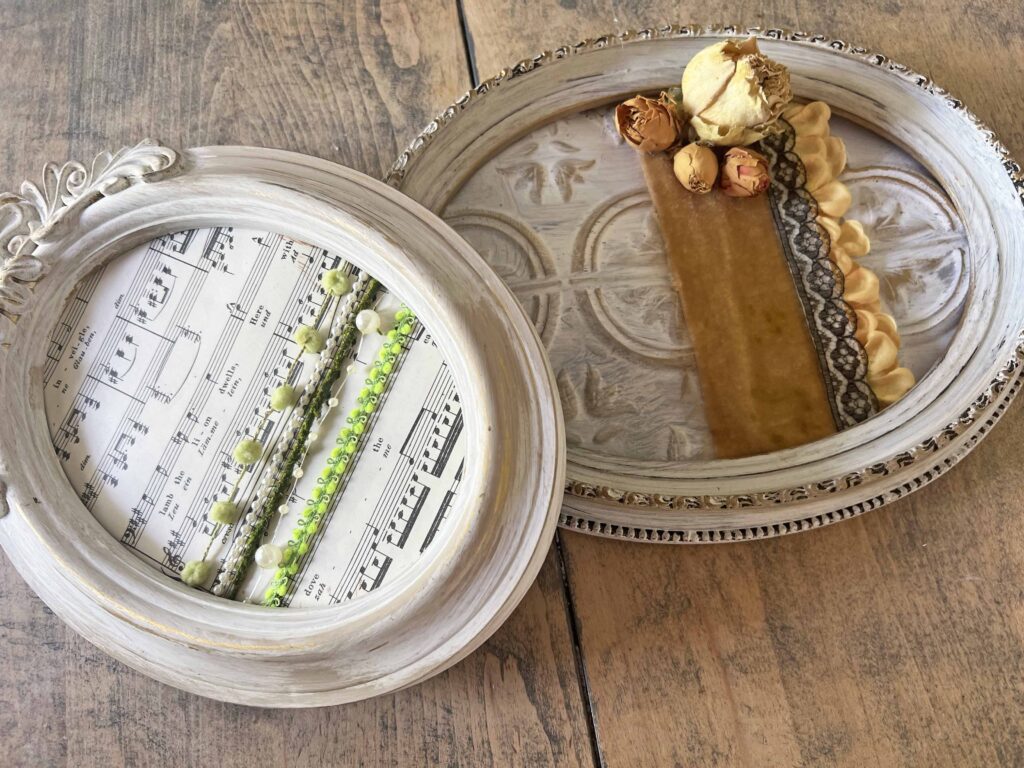 Oval picture frames trash to Easter eggs treasures