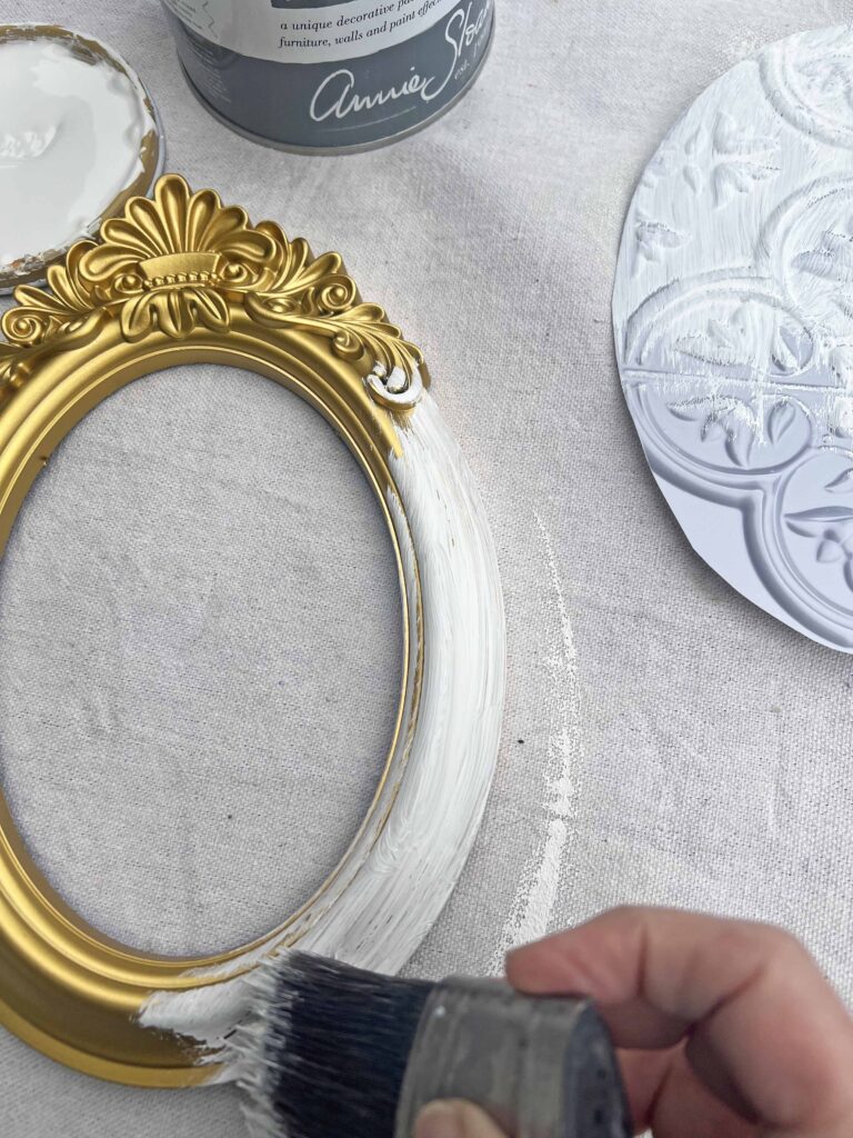 Oval picture frames trash to Easter eggs treasures