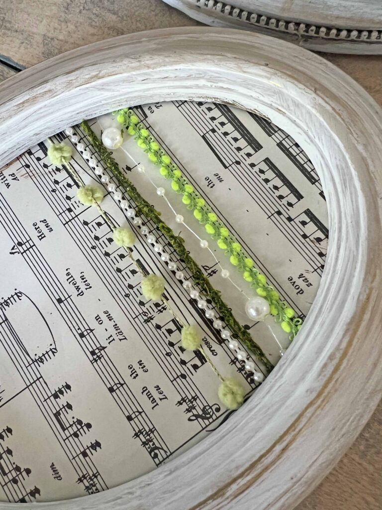 Oval picture frames trash to Easter eggs treasures