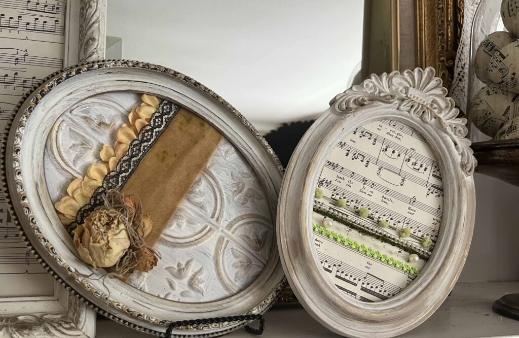 Oval picture frames trash to Easter eggs treasures