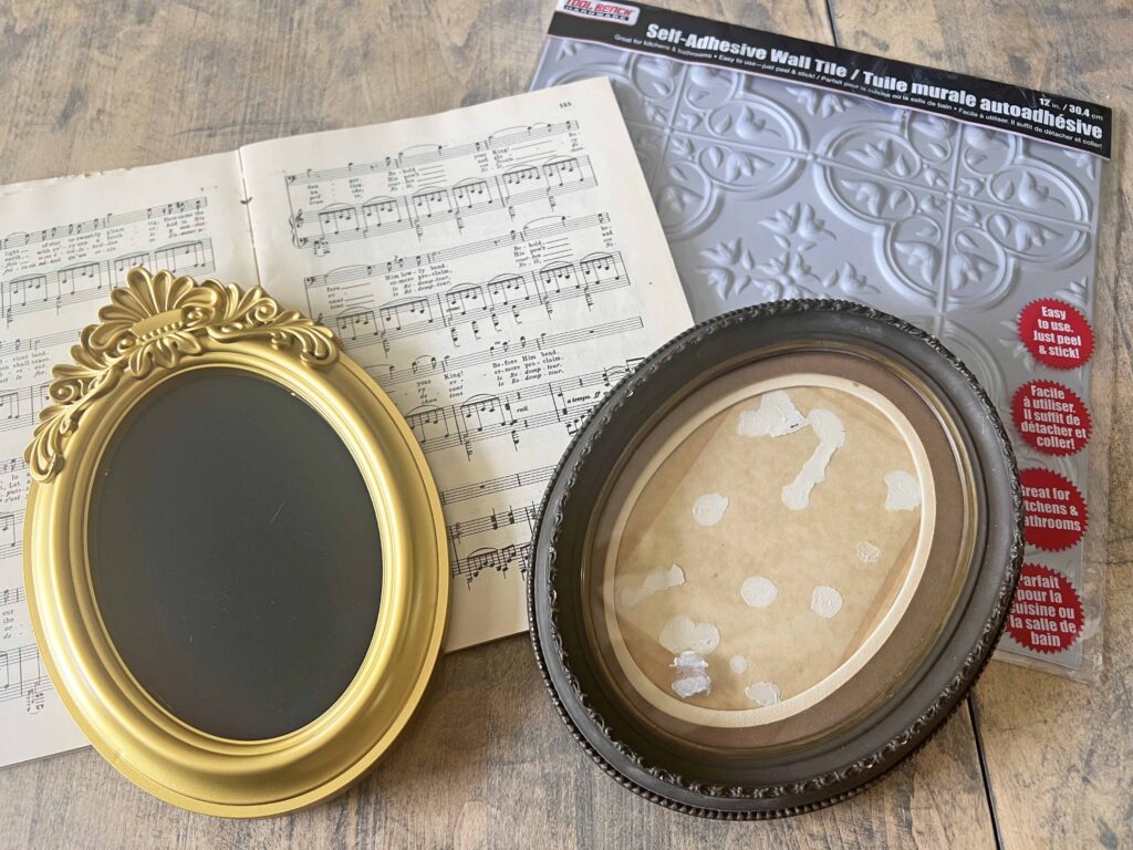 Oval picture frames trash to Easter eggs treasures