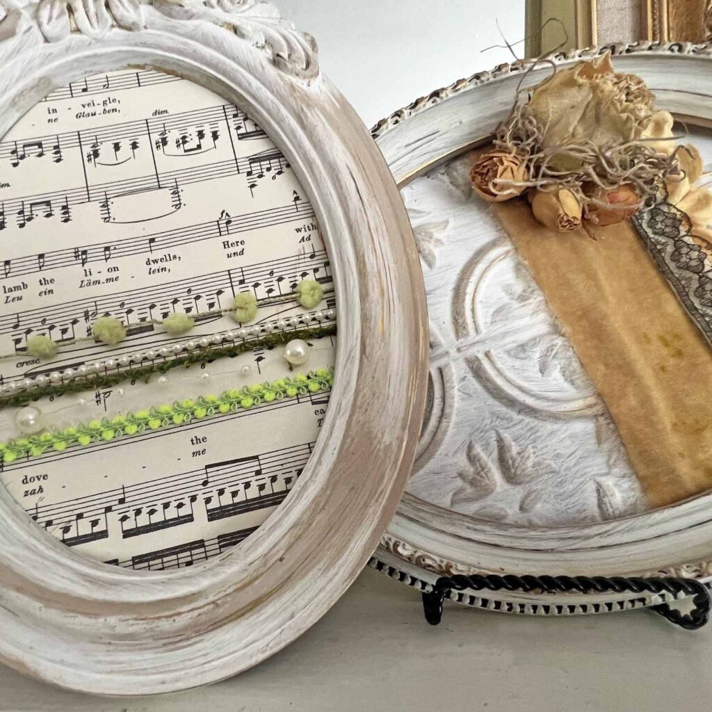 Oval picture frames trash to Easter eggs treasures