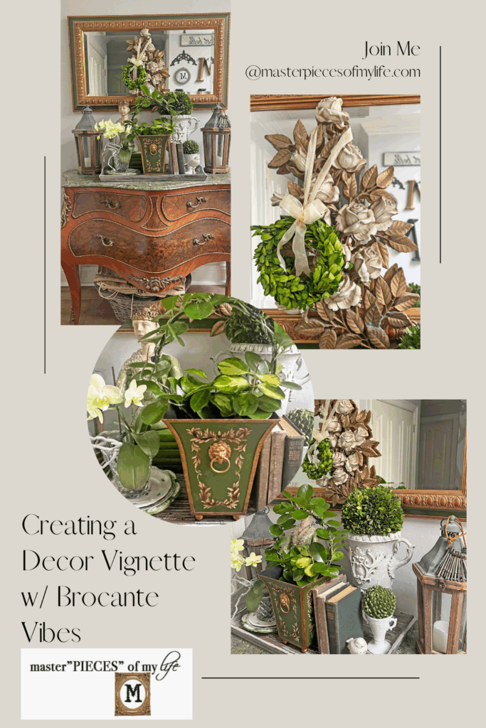 creating a decor vignette with brocante vibes Pinterest