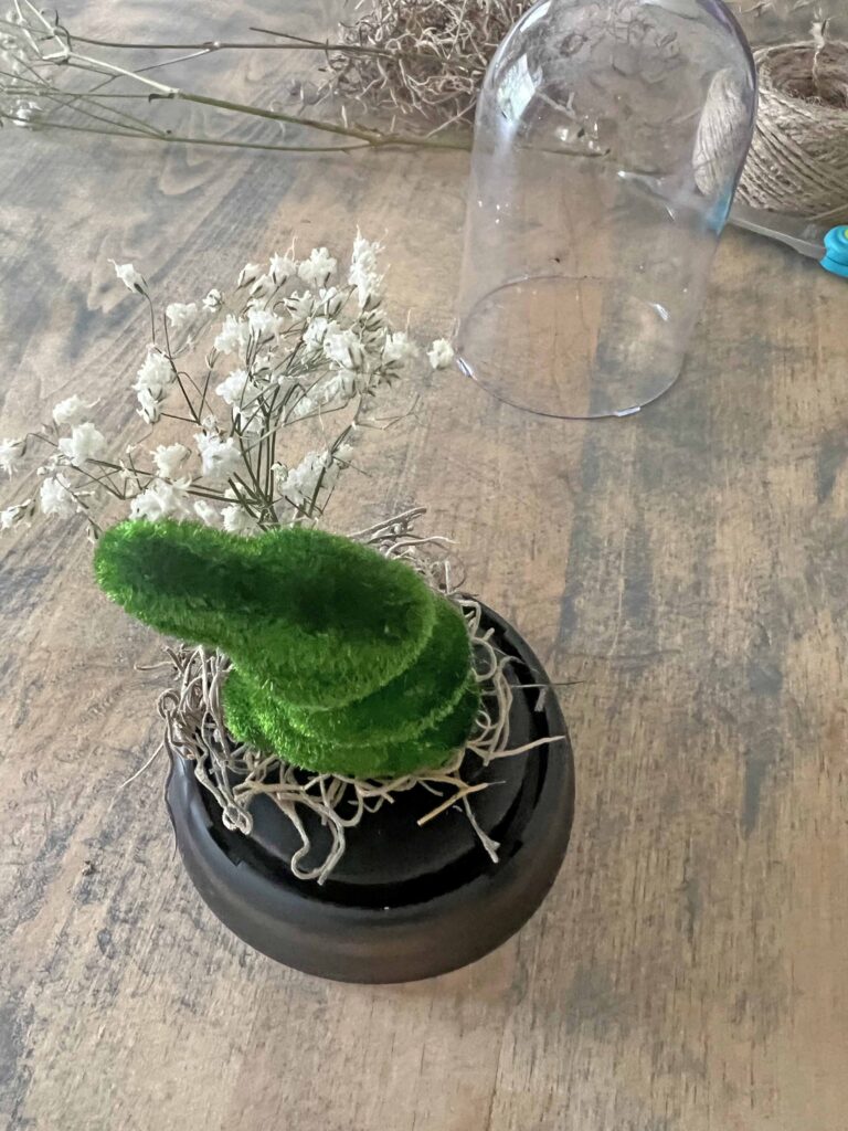 moss bunny mini cloche DIY