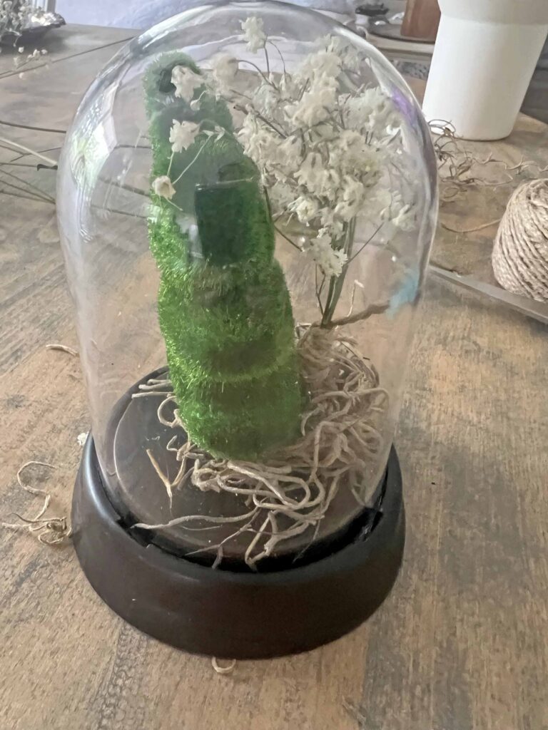 moss bunny mini cloche DIY