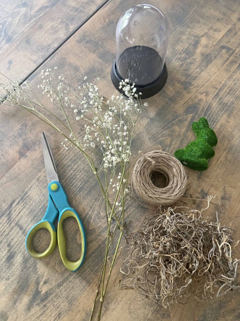 moss bunny mini cloche DIY