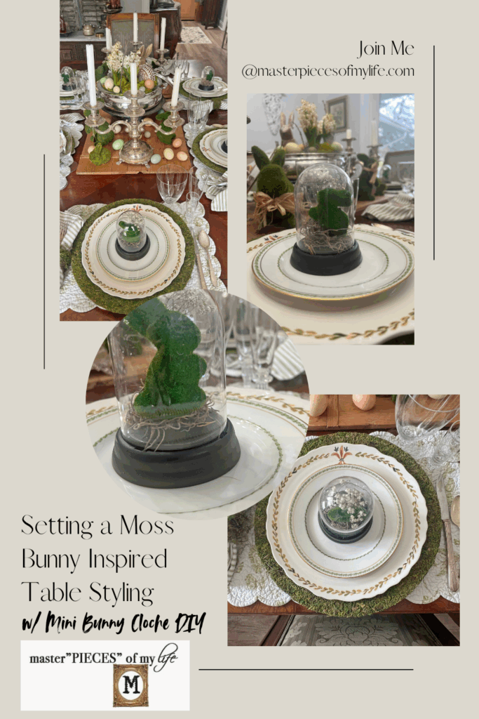 setting a moss bunny inspire table Pinterest
