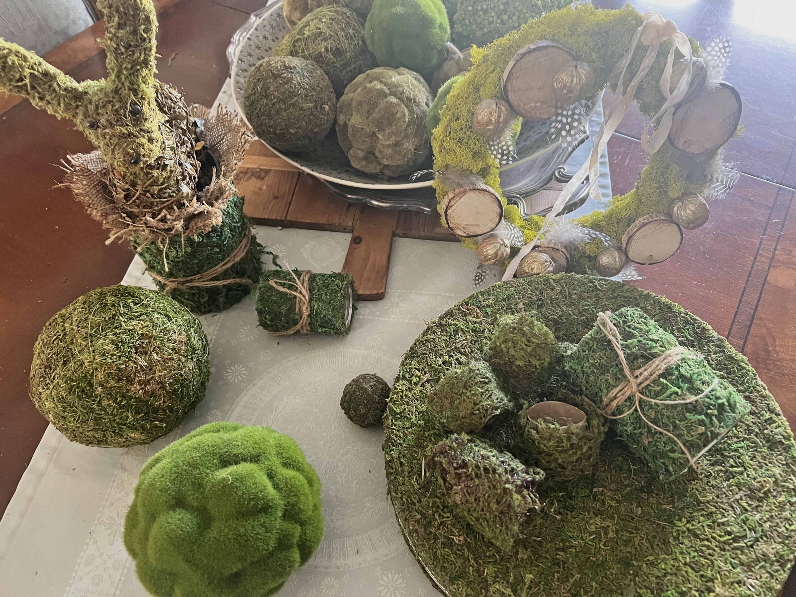 ways to use moss decor for spring and easter