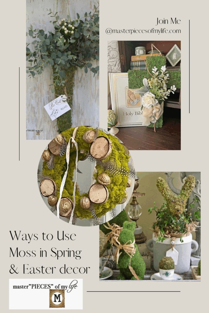 moss decor spring easter Pinterest