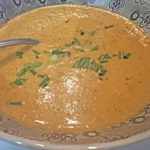 viral roasted tomato Boursin Basil soup recipe