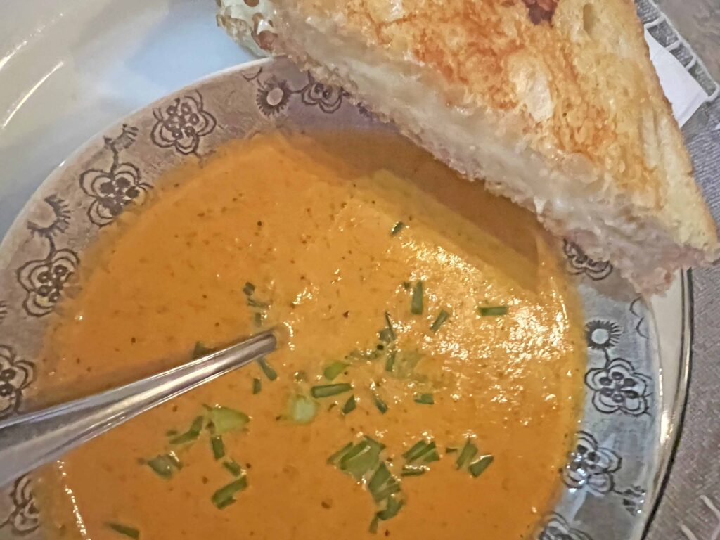 viral roasted tomato Boursin Basil soup recipe