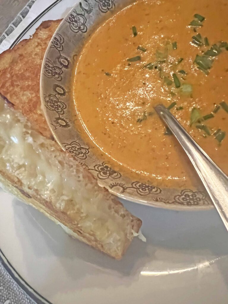 viral roasted tomato Boursin Basil soup recipe