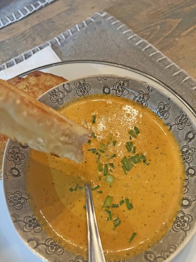 viral roasted tomato Boursin Basil soup recipe