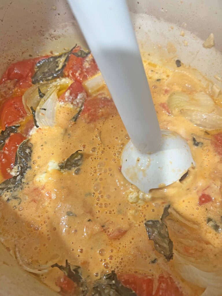 viral roasted tomato Boursin Basil soup recipe