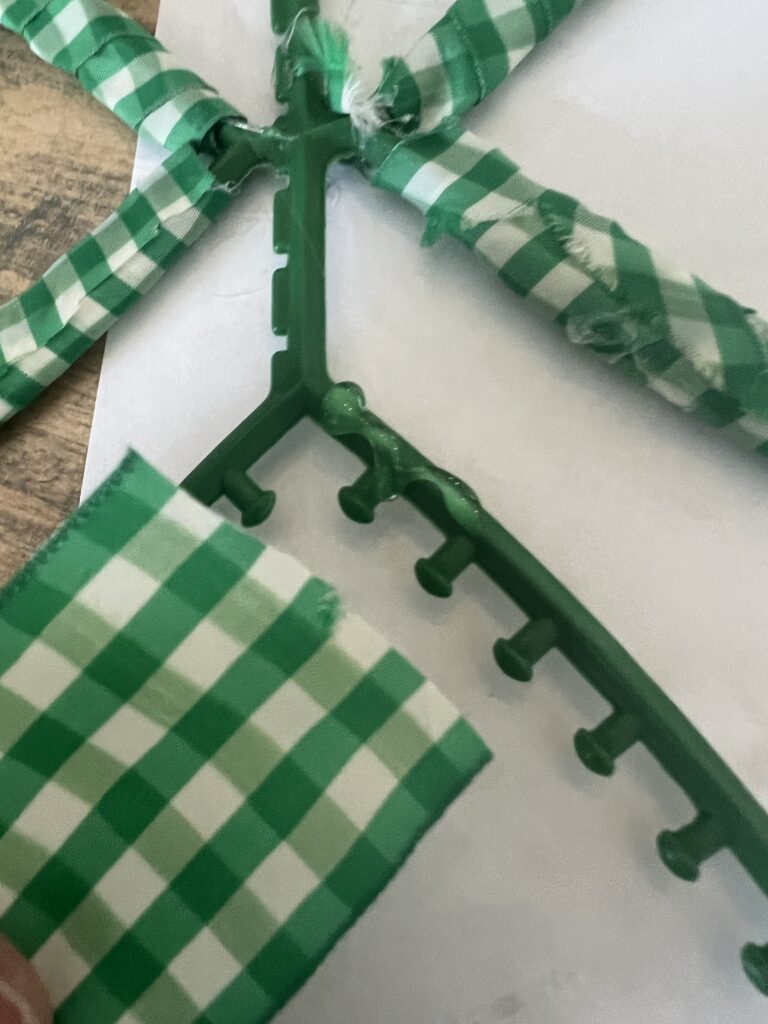 shamrock ribbon topiary DIY