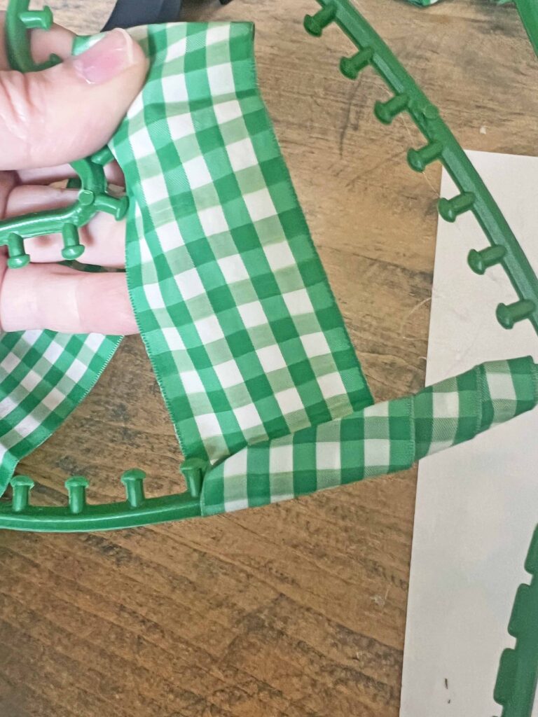 shamrock ribbon topiary DIY