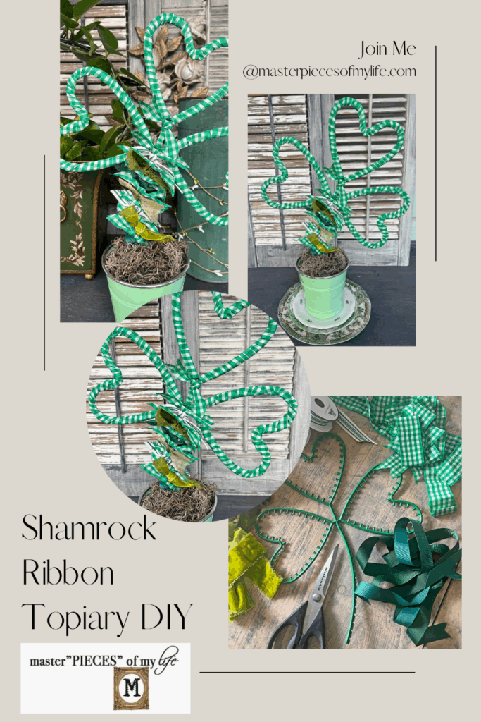 shamrock ribbon topiary DIY Pinterest