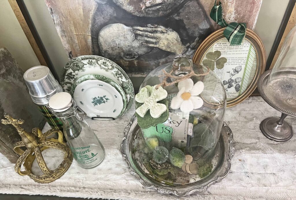 St. Patrick's Day Glass Cloche Decor