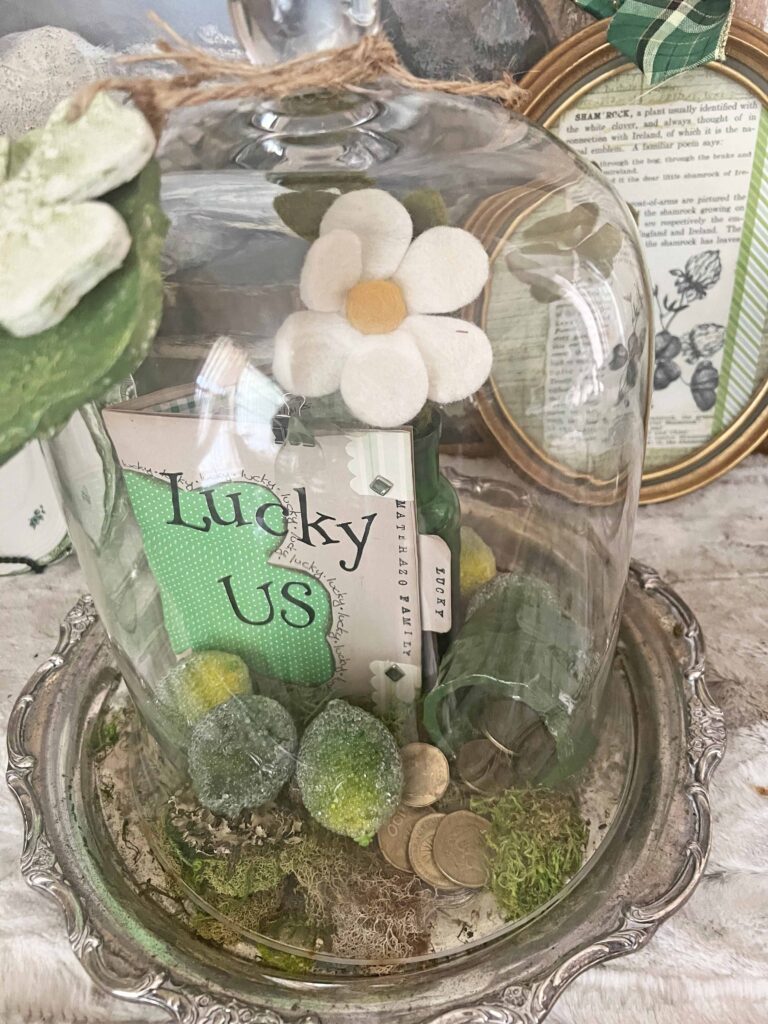 St. Patrick's Day Glass Cloche Decor