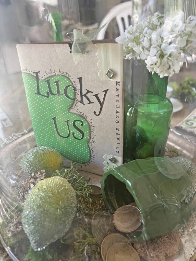 St. Patrick's Day Glass Cloche Decor
