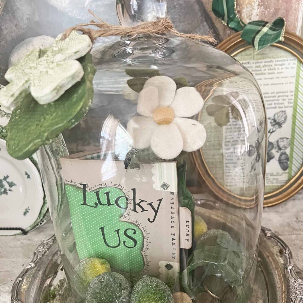St. Patrick's Day Glass Cloche Decor