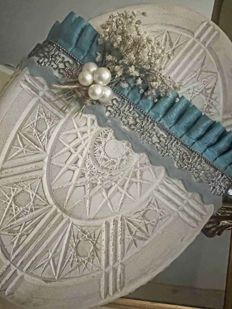 oversized Easter egg DIY decor from Dollar Tree trays