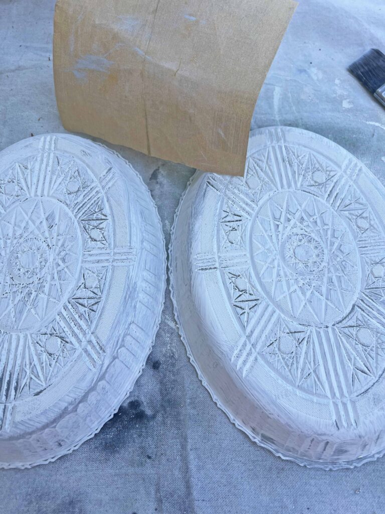 oversized Easter egg DIY decor from Dollar Tree trays