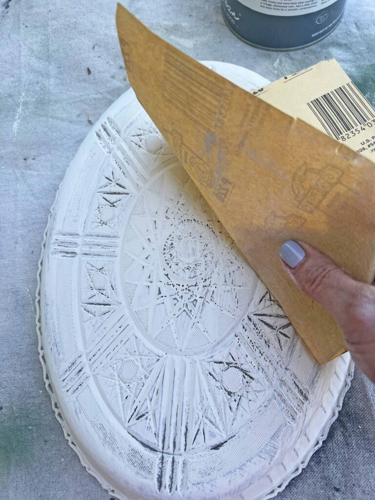 oversized Easter egg DIY decor from Dollar Tree trays