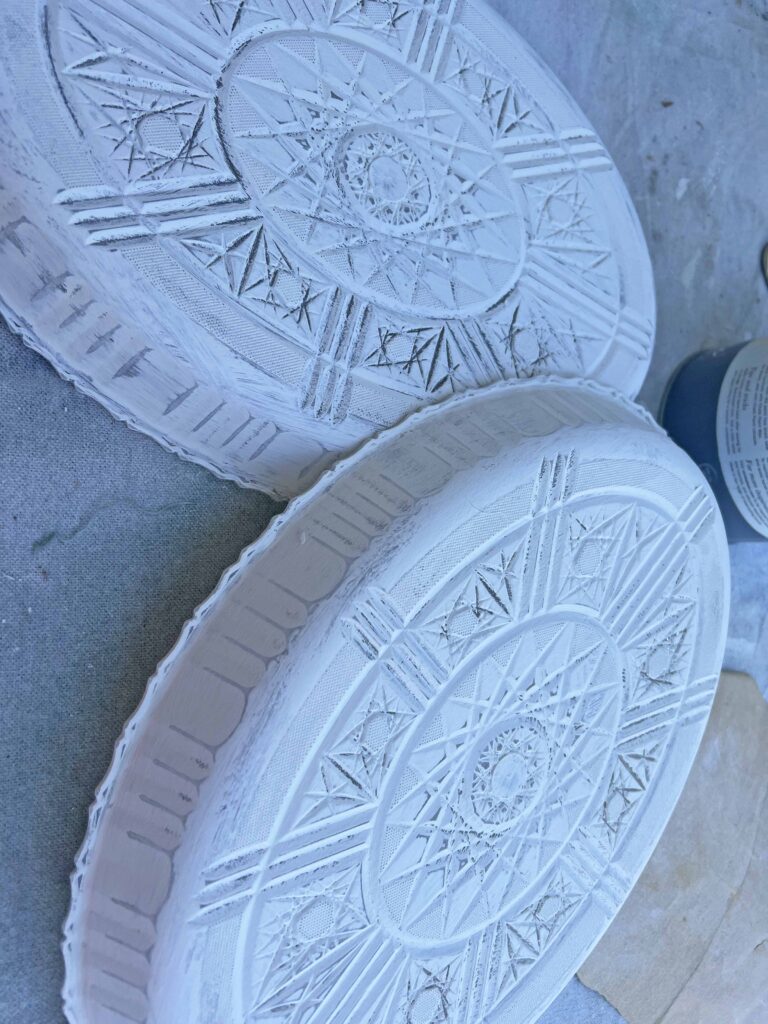 oversized Easter egg DIY decor from Dollar Tree trays