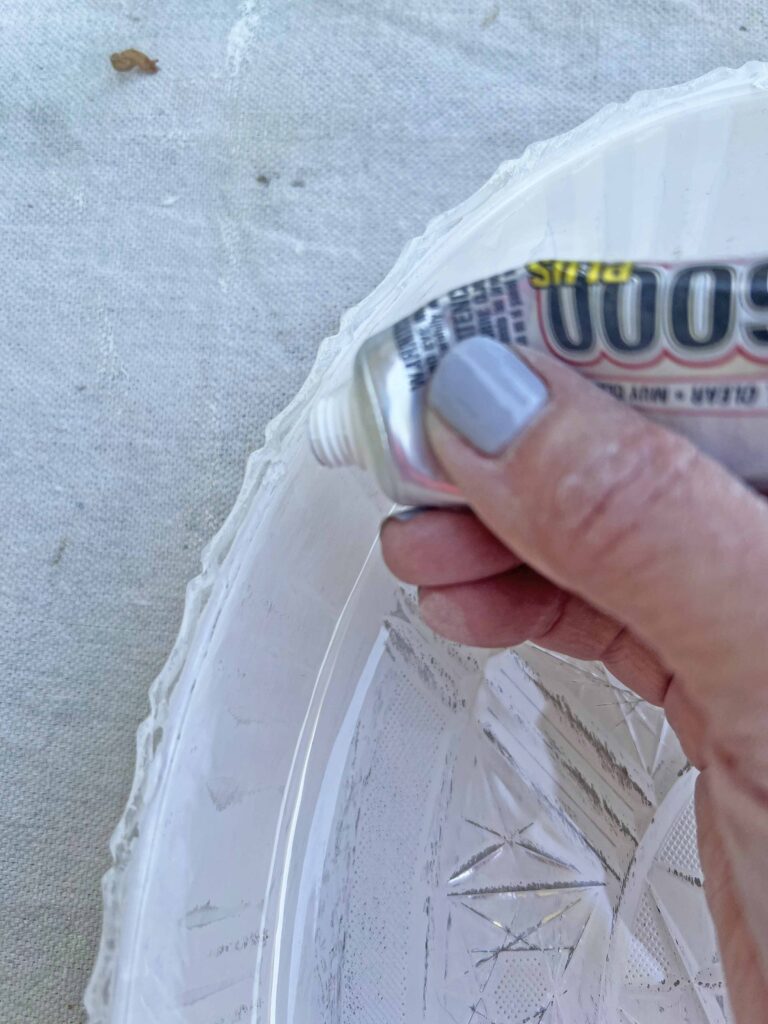 oversized Easter egg DIY decor from Dollar Tree trays