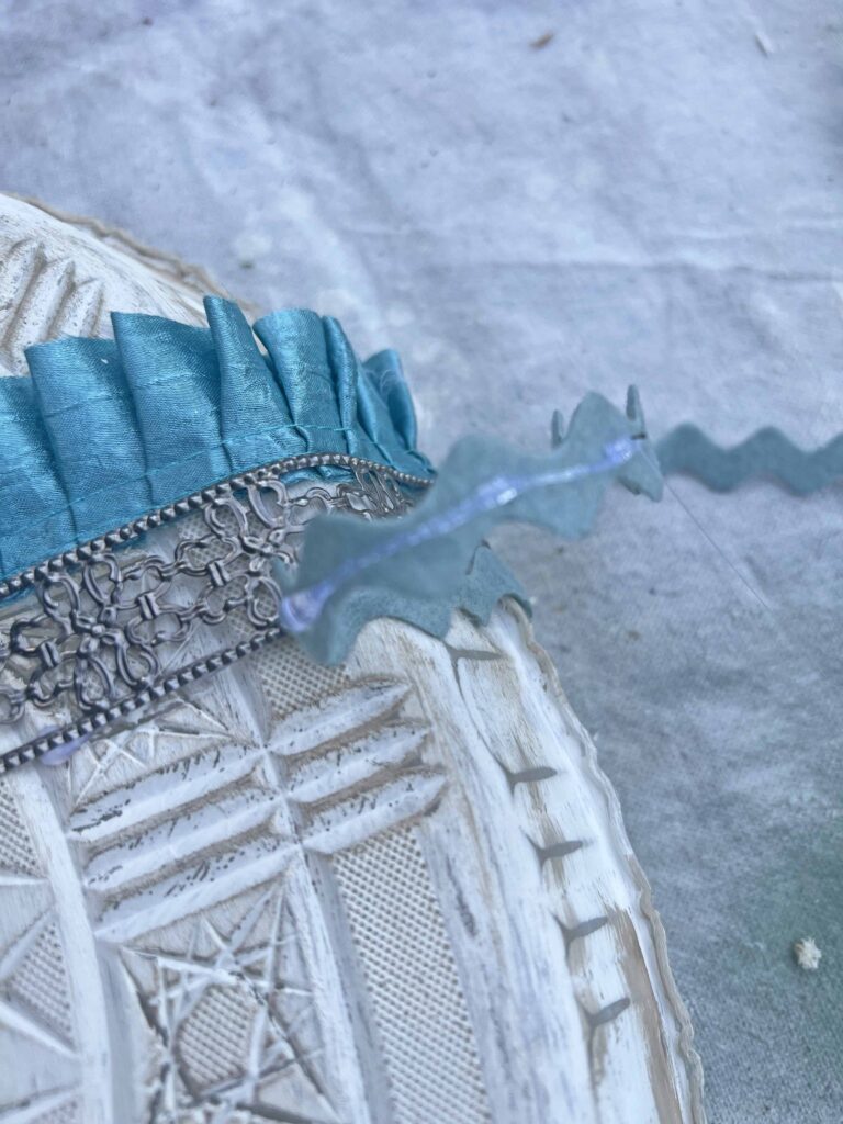 oversized Easter egg DIY decor from Dollar Tree trays