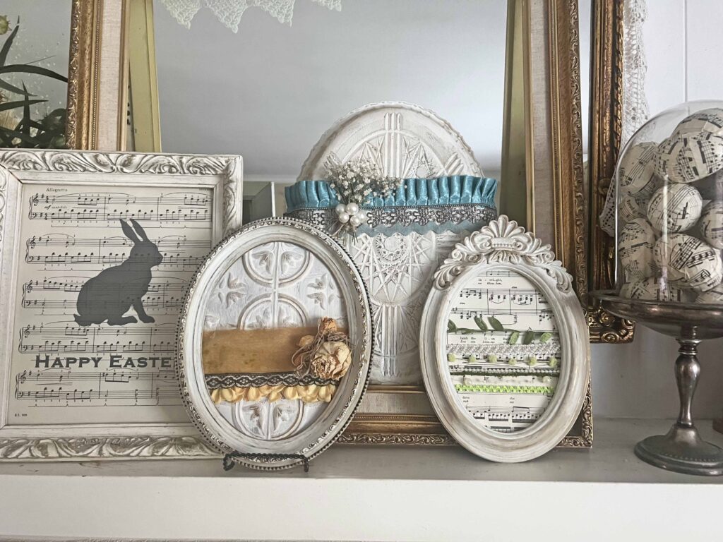 oversized Easter egg DIY decor from Dollar Tree trays