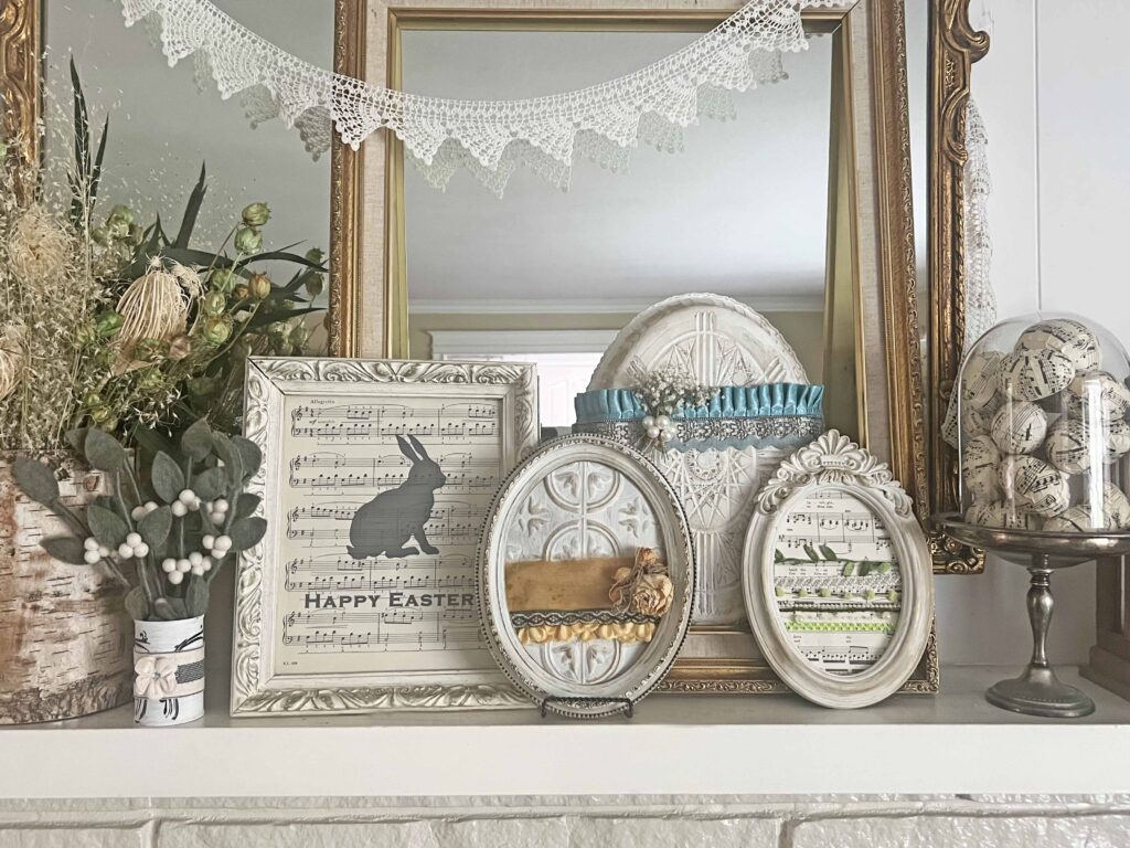 oversized Easter egg DIY decor from Dollar Tree trays