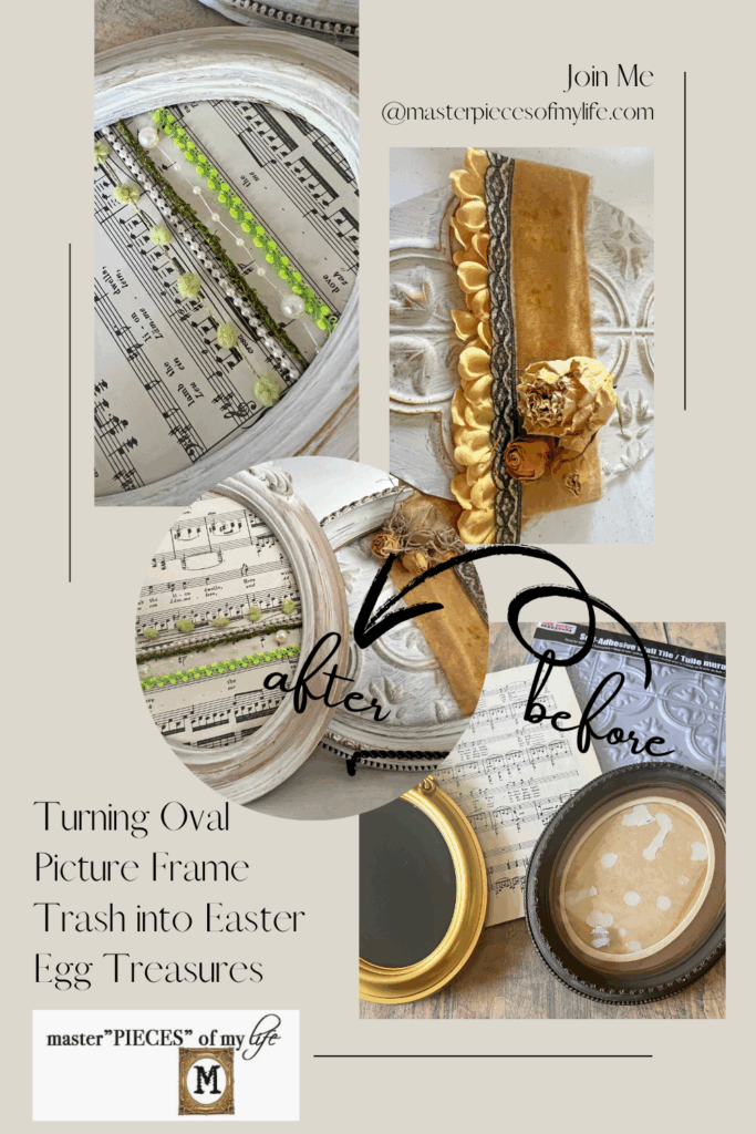 Oval picture frames trash to Easter eggs treasures Pinterest