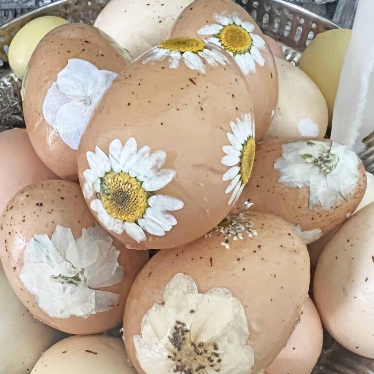 Easter Egg DIY with Pressed Flowers